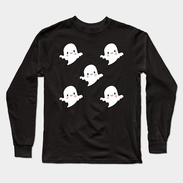 smile ghost Long Sleeve T-Shirt by The Moon Child